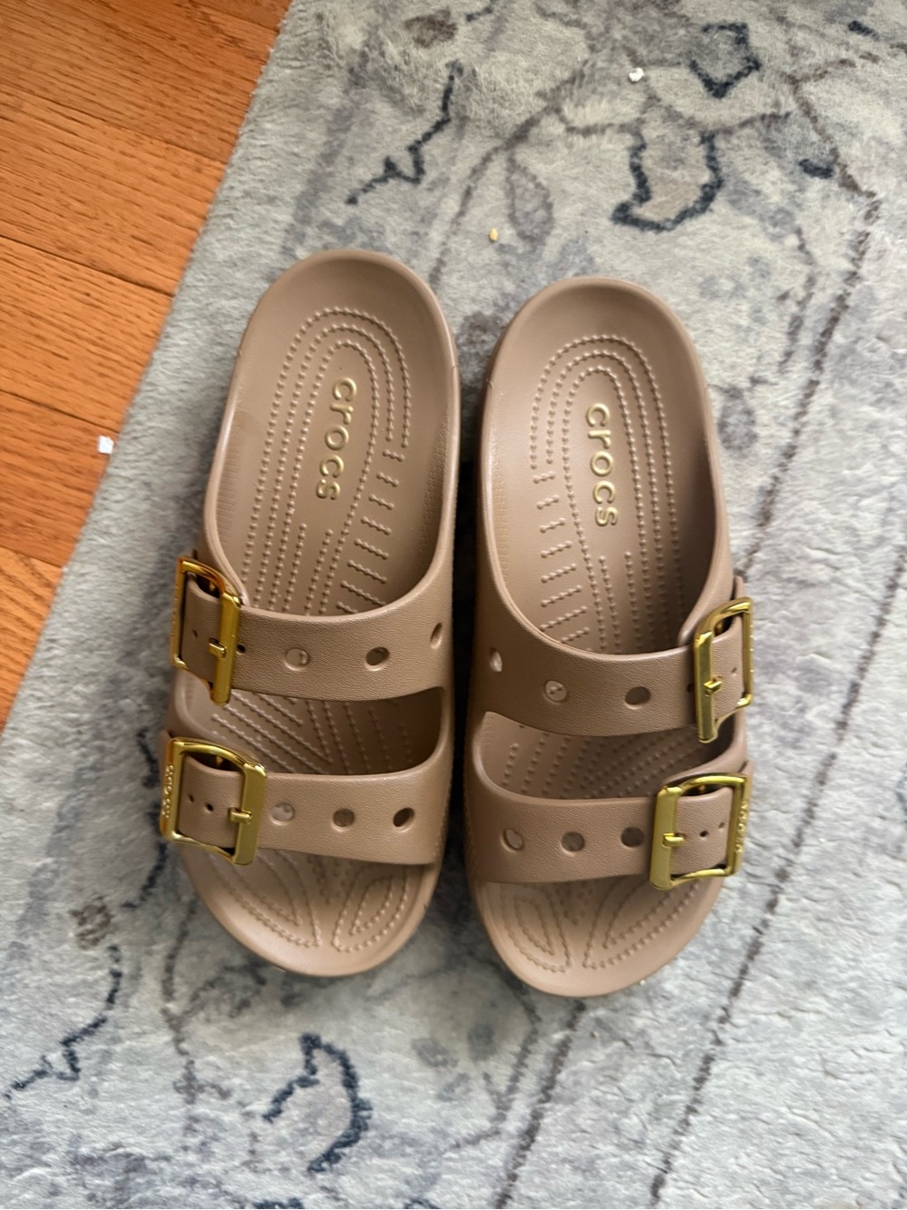 Crocs Classic Buckle Sandal in Taupe